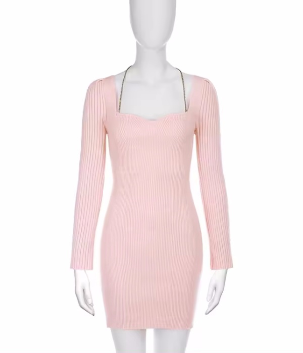 women knit sweater dress