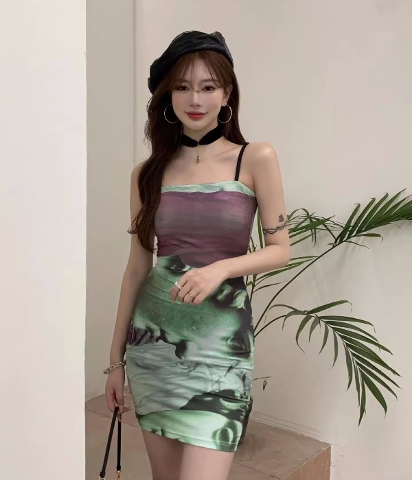 Wholesale Clothes New Sleeveless V-Neck High Waist White Black Front and Reverse fashion Sexy Hollow casual Dress